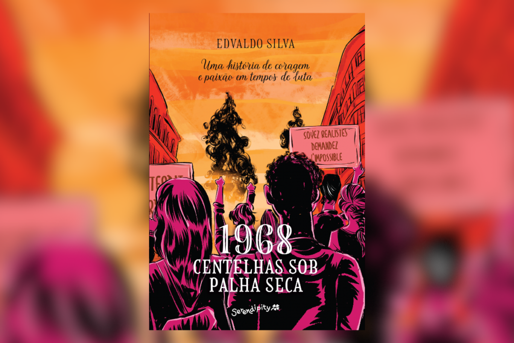 Capa de livro com a ilustração de um casal andando na rua