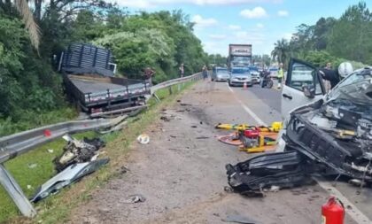 Colisão entre caminhão e Jeep Renegade resulta em óbito na RSC-287