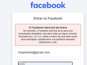 Facebook e Meta com instabilidade nesta quarta-feira