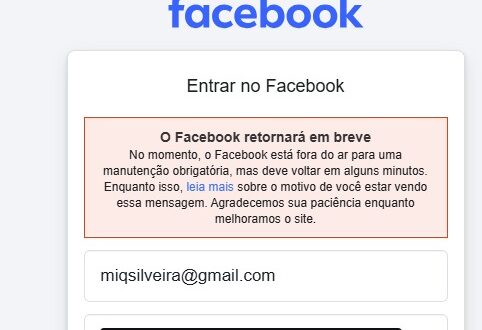 Facebook com instabilidade nesta quarta-feira