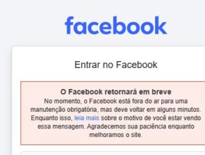 Facebook com instabilidade nesta quarta-feira