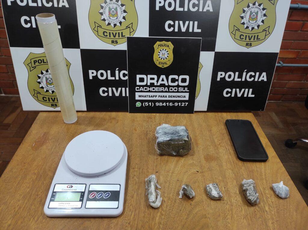 Ofensivas da Polícia Civil em Cachoeira do Sul colocaram três investigados por tráfico atrás das grades nas últimas horas / Foto: Polícia Civil/Divulgação