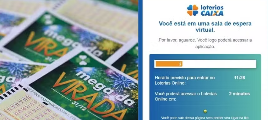 Mega da Virada: falha no sistema de apostas do aplicativo da Caixa leva tensão a usuários a poucas horas do prazo de término das transações / Foto: Reprodução