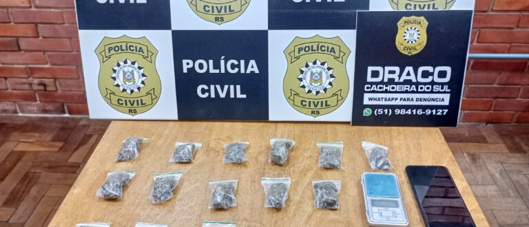 Polícia prende homem no Centro com porções de maconha