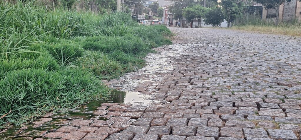 Rua Moron: matagal e esgoto a céu aberto tornam difícil a rotina dos moradores da descida da Praia Velha de Cachoeira do Sul / Fotos: Milos Silveira