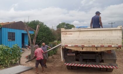 Temporal destrói quatro residências em Novo Cabrais