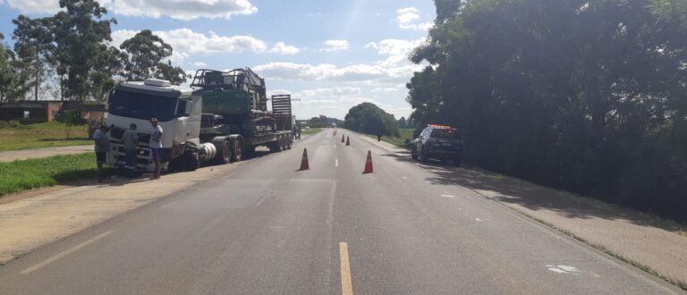 Motorista fica ferido em acidente na BR-290