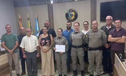 PM que salvou criança em Cachoeira do Sul é homenageada em Itaara