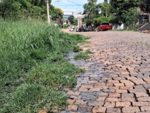 Esgoto a céu aberto e matagal tomam conta do acesso à Praia Velha