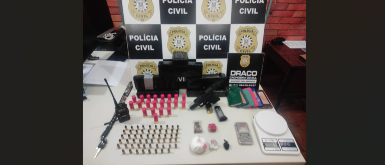 Polícia Civil apreende drogas e armas e prende dupla em Cachoeira