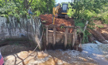 Prefeitura de Candelária constrói nova ponte no Corredor dos Siqueiras