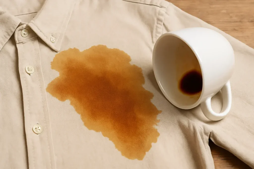 3 maneiras de remover manchas de café das roupas sem esforço