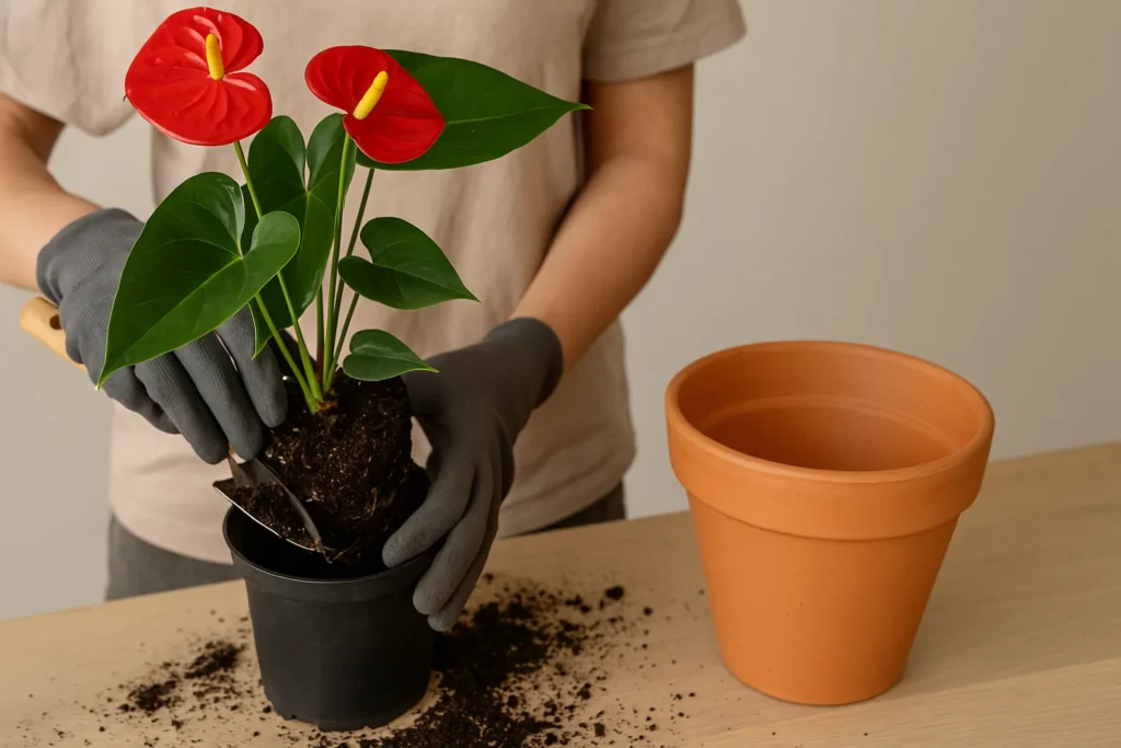 Como fazer mudar de antúrio em 5 passos simples