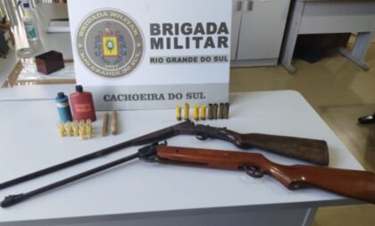 Brigada Militar apreende armas artesanais em Três Vendas