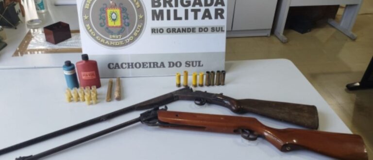 Brigada Militar apreende armas artesanais em Três Vendas