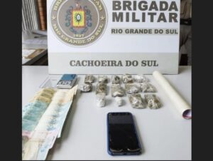 Brigada Militar prende suspeito de tráfico na Rua 15 de Novembro