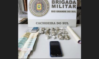 Brigada Militar prende suspeito de tráfico na Rua 15 de Novembro