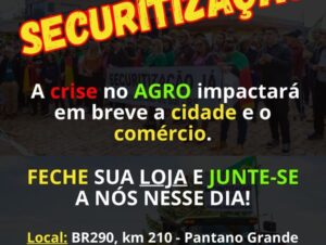 Securitização: produtores promete bloquear a BR-290 nesta sexta