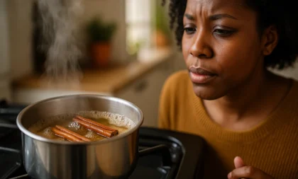 Essa combinação de canela e vinagre elimina o cheiro de fritura da cozinha