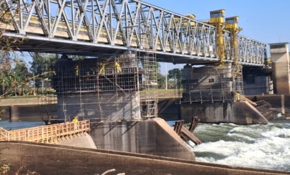 Ponte do Fandango: obra de recuperação chega ao vão metálico na eclusa do Rio Jacuí