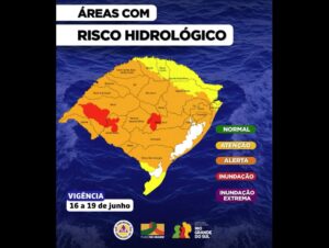 Mapa da Defesa Civil do RS coloca Cachoeira do Sul como zona de inundação