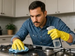 O passo a passo certo para limpar fogão de inox sem arranhar nem manchar