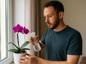 A orquídea ficou emburrada por semanas até ganhar vida com esse truque de umidade